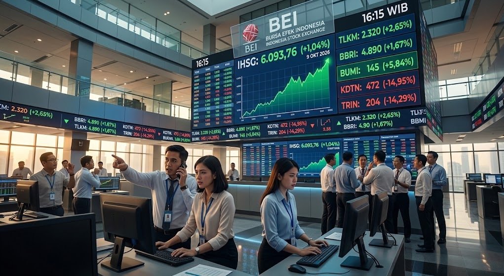Dihajar Dua Saham Properti, IHSG Ditutup Perkasa ke Level 6.093