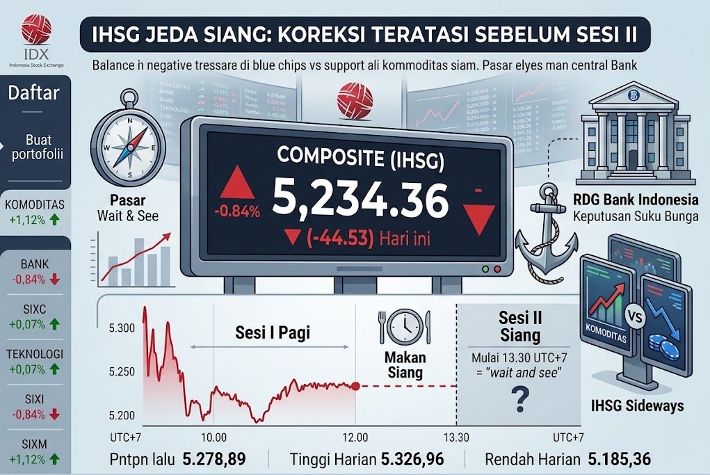 Baru Sehari Semringah, Siang Hari IHSG Langsung Berbalik Arah